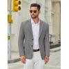COOFANDY Men’s Casual Blazer Jacket Slim Fit Two Button Suit Jackets Lightweight Knit Sport Coat(Grey)