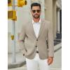 COOFANDY Men’s Casual Blazer Jacket Slim Fit Two Button Suit Jackets Lightweight Knit Sport Coat(Khaki)