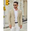 COOFANDY Men’s Casual Blazer Jacket Slim Fit Two Button Suit Jackets Lightweight Knit Sport Coat(Light Khaki)