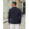 COOFANDY Men’s Casual Blazer Jacket Slim Fit Two Button Suit Jackets Lightweight Knit Sport Coat(Navy Blue)