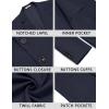 COOFANDY Men’s Casual Blazer Jacket Slim Fit Two Button Suit Jackets Lightweight Knit Sport Coat(Navy Blue)