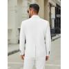 COOFANDY Men’s Casual Blazer Jacket Slim Fit Two Button Suit Jackets Lightweight Knit Sport Coat(White)