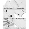 COOFANDY Men’s Casual Blazer Jacket Slim Fit Two Button Suit Jackets Lightweight Knit Sport Coat(White)