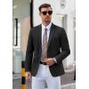 COOFANDY Men’s Casual Blazer Lightweight Slim Fit Suit Jacket Two Button Cotton Sport Coats(Black)