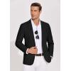 COOFANDY Men’s Casual Blazer Lightweight Slim Fit Suit Jacket Two Button Cotton Sport Coats(Black)