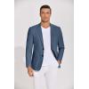 COOFANDY Men’s Casual Blazer Lightweight Slim Fit Suit Jacket Two Button Cotton Sport Coats(Blue)