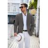 COOFANDY Men’s Casual Blazer Lightweight Slim Fit Suit Jacket Two Button Cotton Sport Coats(Gray)