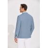 COOFANDY Men’s Casual Blazer Lightweight Slim Fit Suit Jacket Two Button Cotton Sport Coats(Light Blue)