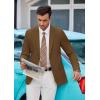 COOFANDY Men’s Casual Blazer Lightweight Slim Fit Suit Jacket Two Button Cotton Sport Coats(Light Brown)