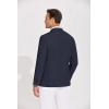 COOFANDY Men’s Casual Blazer Lightweight Slim Fit Suit Jacket Two Button Cotton Sport Coats(Navy Blue)
