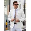 COOFANDY Men’s Casual Blazer Lightweight Slim Fit Suit Jacket Two Button Cotton Sport Coats(White)