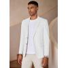 COOFANDY Men’s Casual Blazer Lightweight Slim Fit Suit Jacket Two Button Cotton Sport Coats(White)