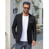 COOFANDY Men’s Casual Blazer One Button Sport Coats Lightweight Suit Jacket(Black)