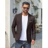 COOFANDY Men’s Casual Blazer One Button Sport Coats Lightweight Suit Jacket(Brown)