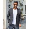 COOFANDY Men’s Casual Blazer One Button Sport Coats Lightweight Suit Jacket(Dark Grey)