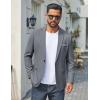COOFANDY Men’s Casual Blazer One Button Sport Coats Lightweight Suit Jacket(Grey)