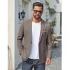 COOFANDY Men’s Casual Blazer One Button Sport Coats Lightweight Suit Jacket(Tea Grey)