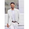 COOFANDY Men’s Casual Blazer One Button Sport Coats Lightweight Suit Jacket(White)