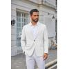 COOFANDY Men’s Casual Blazer One Button Sport Coats Lightweight Suit Jacket(White)