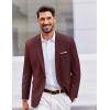 COOFANDY Men’s Casual Blazer One Button Sport Coats Lightweight Suit Jacket(Wine Red)