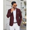 COOFANDY Men’s Casual Blazer One Button Sport Coats Lightweight Suit Jacket(Wine Red)