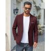 COOFANDY Men’s Casual Blazer One Button Sport Coats Lightweight Suit Jacket(Wine Red)