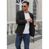 COOFANDY Men’s Casual Blazer Regular Fit Lightweight Two Button Sport Coat Suit Jacket(Black)