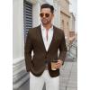 COOFANDY Men’s Casual Blazer Regular Fit Lightweight Two Button Sport Coat Suit Jacket(Brown)