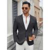COOFANDY Men’s Casual Blazer Regular Fit Lightweight Two Button Sport Coat Suit Jacket(Drak Grey)