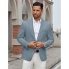 COOFANDY Men’s Casual Blazer Regular Fit Lightweight Two Button Sport Coat Suit Jacket(Light Blue)