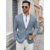 COOFANDY Men’s Casual Blazer Regular Fit Lightweight Two Button Sport Coat Suit Jacket(Light Blue)