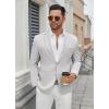 COOFANDY Men’s Casual Blazer Regular Fit Lightweight Two Button Sport Coat Suit Jacket(Light Grey)