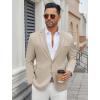 COOFANDY Men’s Casual Blazer Regular Fit Lightweight Two Button Sport Coat Suit Jacket(Light Khaki)