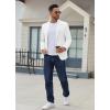 COOFANDY Men’s Casual Blazer Regular Fit Lightweight Two Button Sport Coat Suit Jacket(White)