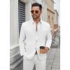 COOFANDY Men’s Casual Blazer Regular Fit Lightweight Two Button Sport Coat Suit Jacket(White)