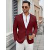 COOFANDY Men’s Casual Blazer Regular Fit Lightweight Two Button Sport Coat Suit Jacket(Wine Red)