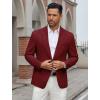 COOFANDY Men’s Casual Blazer Regular Fit Lightweight Two Button Sport Coat Suit Jacket(Wine Red)