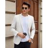 COOFANDY Men’s Casual Blazer Slim Fit Lightweight Sport Coat Two Button Suit Jacket(White)