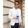 COOFANDY Men’s Casual Blazer Slim Fit Sport Coat Suit Jacket Lightweight Two Button Blazer Jacket(White)