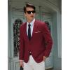 COOFANDY Men’s Casual Blazer Slim Fit Sport Coat Suit Jacket Lightweight Two Button Blazer Jacket(Wine Red)
