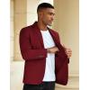 COOFANDY Men’s Casual Blazer Slim Fit Sport Coat Suit Jacket Lightweight Two Button Blazer Jacket(Wine Red)