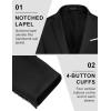COOFANDY Mens Casual Blazer Slim Fit Sport Coats One Button Business Suit Jacket(Black)