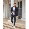 COOFANDY Mens Casual Blazer Slim Fit Sport Coats One Button Business Suit Jacket(Blue)
