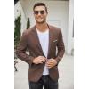 COOFANDY Mens Casual Blazer Slim Fit Sport Coats One Button Business Suit Jacket(Brown)