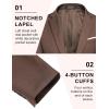 COOFANDY Mens Casual Blazer Slim Fit Sport Coats One Button Business Suit Jacket(Brown)