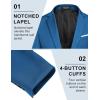 COOFANDY Mens Casual Blazer Slim Fit Sport Coats One Button Business Suit Jacket(Dark Blue)