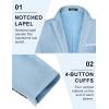 COOFANDY Mens Casual Blazer Slim Fit Sport Coats One Button Business Suit Jacket(Light Blue)