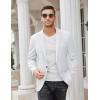COOFANDY Mens Casual Blazer Slim Fit Sport Coats One Button Business Suit Jacket(White)