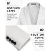 COOFANDY Mens Casual Blazer Slim Fit Sport Coats One Button Business Suit Jacket(White)