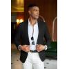 COOFANDY Men’s Casual Blazer Slim Fit Sport Coats Two Button Knit Textured Suit Jacket(Black)